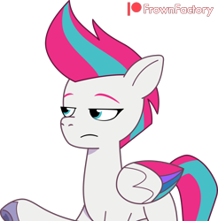 Size: 2820x2871 | Tagged: safe, artist:frownfactory, zipp storm, pegasus, pony, g5, my little pony: tell your tale, concave belly, female, fit, folded wings, frown, mare, simple background, slender, solo, thin, transparent background, unamused, unimpressed, vector, wings, zipp storm is not amused