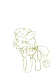 Size: 780x1078 | Tagged: safe, artist:qiuhu17819, somnambula, pegasus, pony, female, mare, simple background, sketch, solo, white background