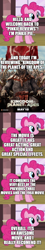 Size: 500x2777 | Tagged: safe, edit, edited screencap, screencap, pinkie pie, comic:pinkie reviews, g4, comic, movie review, planet of the apes, screencap comic