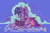 Size: 1920x1280 | Tagged: safe, artist:boxwari, twilight sparkle, alicorn, pony, g4, blue background, book, digital art, female, glowing, glowing horn, horn, levitation, lying down, magic, mare, pixel art, prone, reading, simple background, solo, telekinesis, twilight sparkle (alicorn)