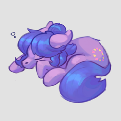 Size: 2048x2048 | Tagged: safe, artist:asheslulamoon, oc, oc only, oc:meadows, earth pony, pony, commission, cute, eyes closed, female, floppy ears, lying down, mare, ocbetes, prone, simple background, sleeping, white background, ych result