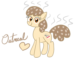 Size: 894x699 | Tagged: safe, artist:dhm, oc, oc:oatmeal, pony, cute, digital art, food, looking at you, oatmeal, oats, solo, steam