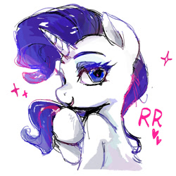 Size: 2000x2000 | Tagged: safe, rarity, pony, unicorn, horn, simple background, solo, white background
