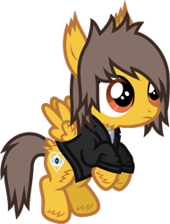 Size: 631x832 | Tagged: safe, artist:lightningbolt, derpibooru exclusive, pegasus, pony, g4, .svg available, alex gaskarth, all time low, butt fluff, cheek fluff, clothes, colt, ear fluff, flying, foal, frown, hair over one eye, hoof fluff, long sleeves, male, ponified, shirt, show accurate, simple background, solo, spread wings, svg, tail, tail feathers, transparent background, undershirt, vector, wings
