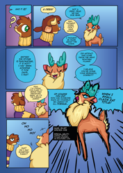 Size: 2481x3508 | Tagged: safe, artist:alexdti, artist:v-nico, arizona (tfh), velvet (tfh), cow, deer, reindeer, them's fightin' herds, clothes, comic, community related, sweater