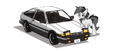 Size: 2560x1080 | Tagged: safe, artist:morningbullet, oc, oc only, oc:noot, earth pony, pony, car, initial d, simple background, solo, toyota sprinter trueno [ae86], white background