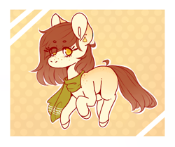 Size: 477x398 | Tagged: safe, artist:riressa, oc, earth pony, pony, clothes, female, mare, scarf, solo