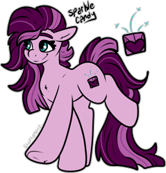 Size: 1692x1769 | Tagged: safe, artist:sexygoatgod, oc, oc only, oc:sparkle candy, earth pony, pony, adoptable, female, parent:starlight glimmer, parent:tempest shadow, parents:tempestglimmer, simple background, solo, transparent background