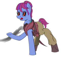 Size: 2700x2451 | Tagged: safe, artist:timejumper, oc, oc only, oc:revanshyst khan, oc:xylem tiro, earth pony, alternian, black sclera, boots, clothes, mind waker, pants, shoes, simple background, solo, sword, tattoo, transparent background, tunic, weapon