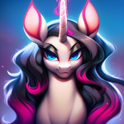 Size: 512x512 | Tagged: safe, ai content, oleander (tfh), unicorn, them's fightin' herds, community related, horn