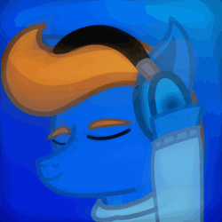 Size: 512x512 | Tagged: safe, artist:sp3ctrum-ii, oc, oc only, oc:rio, pegasus, pony, animated, commission, gif, headphones, listening to music, music, profile picture, solo