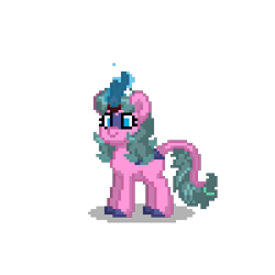 Size: 400x400 | Tagged: safe, oc, oc only, oc:lemna, kirin, pony, pony town, glowing, glowing horn, horn, kirin oc, simple background, transparent background
