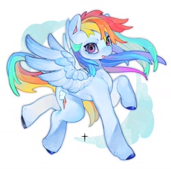 Size: 2030x2005 | Tagged: safe, artist:__baiq, rainbow dash, pegasus, pony, g4, abstract background, female, mare, solo