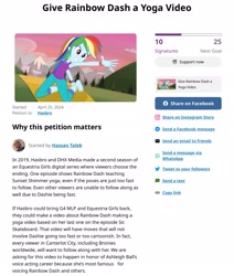 Size: 1620x1911 | Tagged: safe, rainbow dash, equestria girls, g4, my little pony equestria girls: choose your own ending, wake up!, wake up!: rainbow dash, change.org, inverse badger, op can't let go