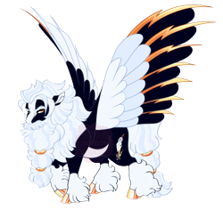 Size: 5200x4900 | Tagged: safe, artist:gigason, oc, oc:voltage, pegasus, pony, absurd resolution, beard, colored wings, facial hair, male, multicolored wings, simple background, solo, stallion, transparent background, wings