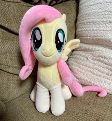 Size: 1169x1258 | Tagged: safe, fluttershy, pegasus, clothes, female, green eyes, mare, merchandise, pink mane, plushie, socks, yellow coat