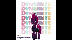 Size: 1920x1080 | Tagged: source needed, safe, ai content, tempest shadow, unicorn, friendship is magic, g4, my little pony: the movie, album cover, animated, digital, dynamite, explosives, horn, k-pop, looking at you, music, musical, singing, smiley face, smiling, webm
