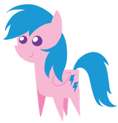 Size: 1024x1067 | Tagged: source needed, safe, artist:lunarahartistry, firefly, pegasus, pony, g1, g4, chibi, female, folded wings, g1 to g4, generation leap, pointy ponies, simple background, smiling, solo, standing, transparent background, wings
