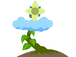 Size: 1600x1200 | Tagged: safe, artist:dropofthehatstudios, oc, oc:skyward root, cloud, cutie mark, dirt, flower, leaves, plant, roots, simple background, transparent background