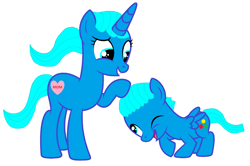 Size: 3568x2376 | Tagged: safe, artist:memeartboi, oc, pegasus, pony, unicorn, affection, bonding, colt, cute, favorite, female, foal, gumball watterson, happy, horn, laughing, male, mare, mare oc, mommy, mother, mother and child, mother and son, nicole watterson, patting, petting, ponified, simple background, the amazing world of gumball, unicorn oc, white background, wings