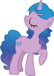 Size: 776x1099 | Tagged: safe, artist:prixy05, izzy moonbow, pony, unicorn, g4, g5, female, g5 to g4, generation leap, horn, mare, simple background, solo, transparent background, vector