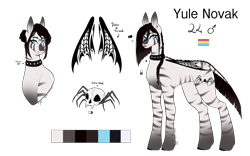 Size: 4000x2500 | Tagged: safe, artist:rainland, oc, oc only, zebra, g4, concave belly, pansexual pride flag, pride, pride flag, reference sheet, solo