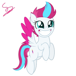 Size: 4000x4000 | Tagged: safe, artist:ramixe dash, zipp storm, pegasus, pony, g4, g5, big grin, g5 to g4, generation leap, grin, simple background, smiling, solo, transparent background