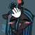 Size: 500x500 | Tagged: source needed, safe, artist:sugar morning, queen chrysalis, changeling, changeling queen, animated, blush scribble, blushing, cute, cute little fangs, cutealis, disembodied hand, eyes closed, fangs, floating heart, gif, hand, happy, happy face, heart, open mouth, open smile, petting, smiling, sweet dreams fuel, wing twitch, wings