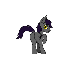 Size: 2100x2100 | Tagged: safe, artist:lostbrony, oc, oc only, oc:specter, bat pony, angry, butt, butt focus, dock, ear tufts, fangs, looking at you, looking back, male, plot, simple background, stallion, tail, transparent background