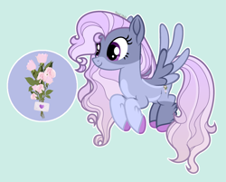 Size: 2173x1748 | Tagged: safe, artist:pastelnightyt, oc, oc:cupid bouquet, pegasus, pony, female, magical lesbian spawn, mare, offspring, parent:lightning dust, parent:rolling thunder, solo
