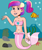 Size: 912x1093 | Tagged: safe, artist:ocean lover, princess cadance, fish, human, mermaid, starfish, g4, bandeau, bare midriff, bare shoulders, beautiful, belly, belly button, bow, bubble, coral, cute, fins, fish tail, hair bow, heart, human coloration, humanized, light skin, lips, looking at you, mermaid princess, mermaid tail, mermaidized, mermay, midriff, ms paint, multicolored hair, ocean, ponytail, pretty, purple eyes, rock, sleeveless, smiling, smiling at you, species swap, tail, tail fin, teen princess cadance, teenager, underwater, water, young cadance