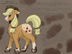 Size: 4800x3600 | Tagged: safe, artist:captaincassidy, applejack, earth pony, g4, appaloosa, coat markings, female, infection au, mare, mud, muddy, muddy hooves, redesign, solo