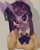 Size: 1569x1965 | Tagged: safe, artist:potetecyu_to, twilight sparkle, unicorn, semi-anthro, arm hooves, blushing, bowtie, breasts, bust, busty twilight sparkle, clothes, female, glasses, horn, looking at you, mare, round glasses, smiling, smiling at you, solo, sweater