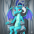 Size: 3070x3070 | Tagged: safe, artist:mysticalpha, princess ember, dragon, g4, chair, commission, cuffs, dragoness, female, high res, lidded eyes, looking at you, mind reading, partially open wings, signature, sitting, smiling, smiling at you, solo, tied to chair, wings