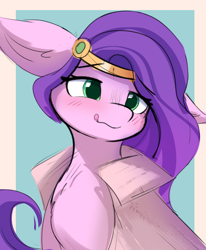 Size: 1536x1864 | Tagged: safe, artist:nari_artsz, pipp petals, pegasus, pony, g5, big ears, clothes, female, mare, tongue out