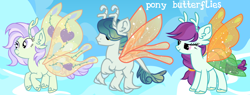 Size: 1280x486 | Tagged: safe, artist:vi45, oc, oc only, flutter pony, pony, female, male