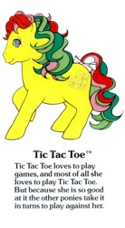 Size: 550x1000 | Tagged: safe, tic tac toe (g1), twinkle eyed pony, g1, official, g1 backstory, my little pony fact file