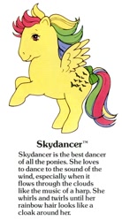Size: 550x1000 | Tagged: safe, skydancer, g1, official, g1 backstory, my little pony fact file