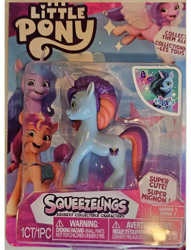 Size: 706x926 | Tagged: safe, izzy moonbow, misty brightdawn, pipp petals, sunny starscout, butterfly, unicorn, g5, official, blister package, ebay, horn, looking at you, merchandise, my little pony logo, pack, package, photo, rebirth misty, shy, shy smile, smiling, smiling at you, squeezelings, toy