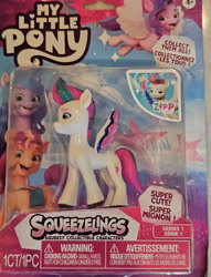 Size: 706x926 | Tagged: safe, izzy moonbow, pipp petals, sunny starscout, zipp storm, g5, official, blister package, cutie mark, ebay, looking at you, merchandise, my little pony logo, pack, package, photo, smiling, smiling at you, squeezelings, toy