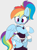 Size: 1997x2714 | Tagged: safe, artist:pabbley, color edit, edit, rainbow dash, pegasus, pony, semi-anthro, g4, alternate hairstyle, bipedal, blush lines, blushing, choker, clothes, colored, female, high res, hockless socks, leotard, looking down, mare, ponytail, rainbow dash always dresses in style, see-through, simple background, skirt, smiling, socks, solo, stockings, thigh highs, wide hips, wristband