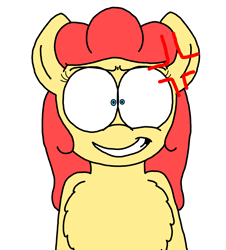 Size: 3023x3351 | Tagged: safe, artist:professorventurer, oc, oc:power star, pony, angry smile, annoyed, bipedal, bust, chest fluff, cross-popping veins, emanata, female, human shoulders, mare, rule 85, super mario 64