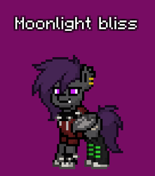 Size: 272x308 | Tagged: safe, oc, oc only, oc:moonlight bliss, bat pony, pony, pony town, purple background, simple background, solo