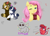 Size: 1535x1118 | Tagged: safe, artist:heknta, artist:inkp0ne, artist:some_ponu, fluttershy, oc, oc:michel tusche, oc:sagiri himoto, earth pony, pegasus, pony, unicorn, g4, aggie.io, autism creature, blood, clothes, confetti, couple, cup, cute, digital art, glowing, glowing horn, gray background, gyatt, heart, horn, love, magic, nosebleed, pixel art, scarf, shared clothing, shared scarf, ship:lemon ink, shipping, shyabetes, simple background, striped scarf, sweater, wires