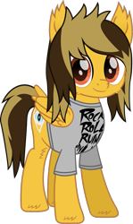 Size: 677x1140 | Tagged: safe, artist:lightningbolt, derpibooru exclusive, pegasus, pony, g4, .svg available, alex gaskarth, all time low, butt fluff, cheek fluff, clothes, colored pupils, dyed mane, dyed tail, ear fluff, fluffy, folded wings, hoof fluff, looking at you, male, movie accurate, ponified, shirt, simple background, solo, stallion, standing, svg, t-shirt, tail, tail feathers, transparent background, vector, wing fluff, wings