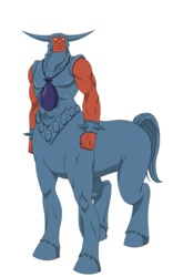 Size: 543x870 | Tagged: safe, lord tirek, centaur, taur, 80s, bag, horn, jewelry, necklace, simple background, solo, spikes, transparent background