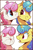 Size: 1000x1500 | Tagged: safe, artist:candy meow, lemon hearts, twinkleshine, pony, unicorn, g4, 2 panel comic, cartoon physics, chest fluff, comic, cute, duo, ear fluff, female, floppy ears, food, horn, lemon, lemon meme, licking cheeks, looking at each other, looking at someone, mare, meme, name joke, puckered face, scrunchy face, shocked, simple background, smiling, sour, tongue out, white background
