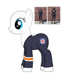 Size: 900x1075 | Tagged: safe, oc, oc only, human, pony, fallout equestria, base used, clothes, fallout, fallout 76, female, jumpsuit, original art, reference used, responders, responders paramedic jumpsuit, uniform