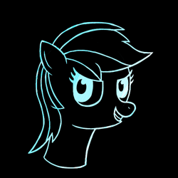 Size: 500x500 | Tagged: safe, artist:ponyhugger, rainbow dash, g4, black background, simple background, solo