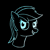 Size: 500x500 | Tagged: safe, artist:ponyhugger, rainbow dash, pony, g4, black background, simple background, solo